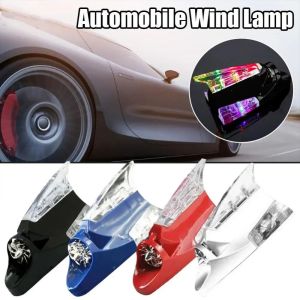 DOUBLEL Shark Fin Shaped Auto Safe Warning Lamp Wind Powered Rear-end Avoidance Vehicle Antenna Light Car Antenna Receiving Signal Durable Car Decorative Light Auto Styling