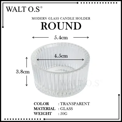 Luxury Tealight Candle Holder Clear Glass Glimma holder Glasig Gajel Table Settings Home Deco Bekas Lilin Kaca Lilin 蜡烛杯