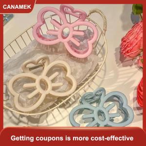 【CANAMEK】 Hàn Quốc Dễ Thương Bowknot Tóc Clip Nhựa Claw Clip Kẹo Màu Cua Tóc Clip Cho Cô Gái Ngọt Ngào Tóc Claw Phụ Kiện Tóc Cho Phụ Nữ