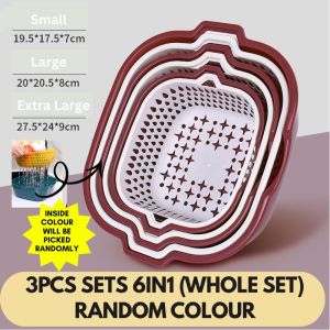 DROPASSIST 2525 Household Kitchen Drain Basket Bowl Fruit Vegetable Washing Colander Baskets Holder Kitchen Strainer