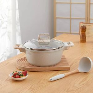 VETOP Lumiere 4-PC Induction-Ready Non-Stick Cookware Set with Glass Lid 5-Layer Cast Iron Oven Safe