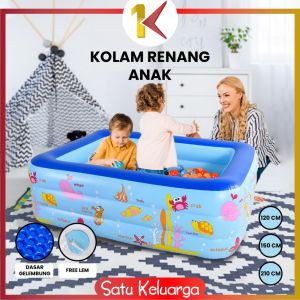 SK-M327 Mainan Anak Kolam Renang Karet Ocean Dasar Gelembung / Kolam Renang Keluarga Baby Bathtub Kolam Mandi Bayi Swimming Pool