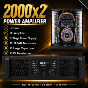 PADON PH2.0 Professional amplifier two channels 2000W high-power 8 ohms Pure copper transformer