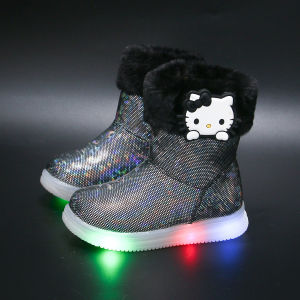 Future Seeds light up boots for kids girls induction Led zip boots for baby size 21-30