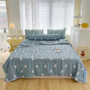 (✨FREESHIP MAX) SET 5 MÓN CHIẾU CAO SU NON 5D KÈM CHĂN HÈ LẠNH NHẬP KHẨU CAO CẤP 🎁TẶNG VỎ GỐI ÔM🎁