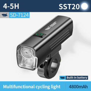 SAHRK ไฟซูเปอร์สดใจจักรยาน LED แบบชาร์จไฟได้ไฟจักรยาน90 ° ไฟหน้าจักรยานกลางแจ้ง Type-C 4โหมดกันน้ำ SD7124ไฟขี่จักรยานกลางคืน