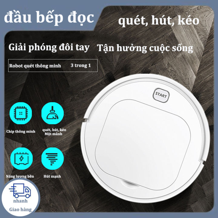 Robot quét nhà thông minh đa chức năng, tự động 3 trong 1, ngoại hình ...