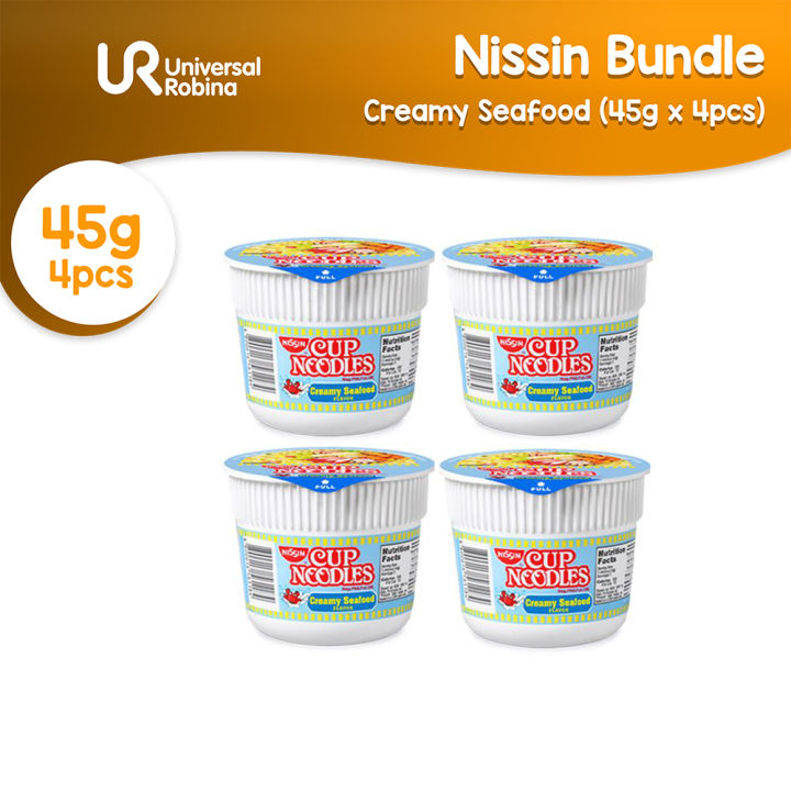 Nissin Cup Noodles Mini Creamy Seafood 45g - Pack of 4