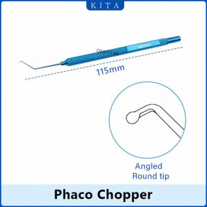 KITA Titanium Phaco Chopper Hook Angled Round tip Double Eyelid Tools 115mm Ophthalmic Surgical Instruments