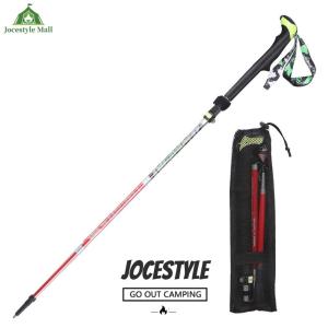 [Jocestyle Mall]1 ชิ้นเพลาปรับได้น้ำหนักเบาเสาเดินป่าไม้เท้าพับได้สำหรับผู้ชายผู้หญิงผู้สูงอายุและการเดินทาง