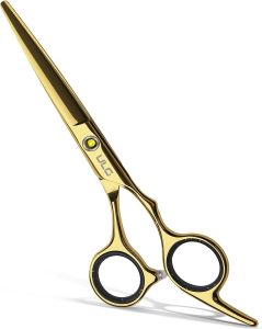 Hair Cutting Scissors ULG Professional Hair Scissors 6.5 inch Right-Hand Razor Edge Barber Shears Salon Hair Cutting Shears Made of Japanese Stainless Steel Hand Sharpened Blue