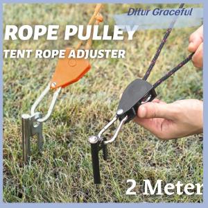 Ditur Ngoài trời cắm trại dây Lều dây ròng rọc điều chỉnh nâng dây