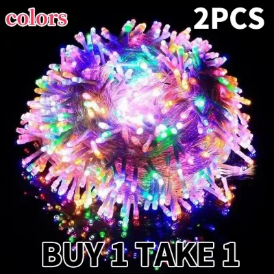 KKSKY Buy1 Take1 10M Christmas Fair Lights Decoration 100 Led Light String Strip Light Warm White Light Colorful for Wedding Home Party Light of Outdoor Decor with Connector