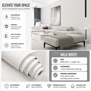 suminoe 3D Foam Wallpaper Self-Adhesive Waterproof Thickened Anti-Collision Peel and Stick Wall Sticker PVC for Home Decor