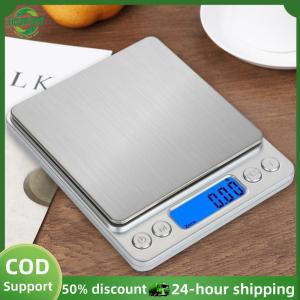 【HOSPORT】 2kg/3kg/500g Multifunction Kitchen Scale 0.1/0.01g Coffee Scale Jewelry Lab Carat Powder Scale Accurate Weighting High Accuracy Gram Scale LCD Display 【1-3 days delivery】