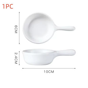 2pcs Mini Ceramic Sauce Dishes/Small Seasoning Side Dish Bowls/Kitchen Seasoning Soy Stackable Sauce Bowl for BBQ Party
