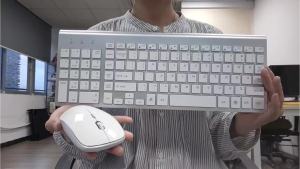 Jomaa Russian Spain Wireless Keyboard and Mouse Combo 2.4G Full Size Silent Button Keyboard Mouse Set for Laptop PC Computer