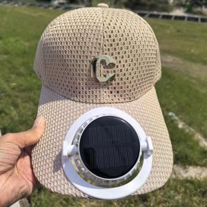 GENENIC 300mA Solar Powered Fan Baseball Cap Adjustable Portable Rechargeable Fan Hat Sun Protection Cap Versatile Cooling Mesh Peaked Cap Women / Men