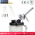 KKmoon Airbrush Cleaning Pot Glass Air Holder Paint Jar Bottle Spray Wash Clean Tools Needle Nozzle Brush Set. 
