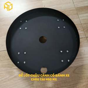 Đế Đẩy Chậu Cây Có 4 Bánh Xe Cắt CNC Nguyên Tấm Sơn Tĩnh Điện Chống Gỉ Chịu Tải 450kg