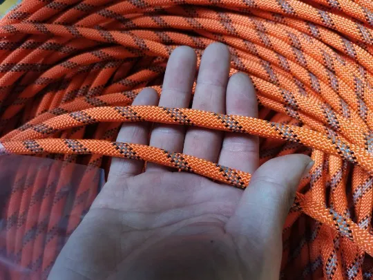 Climbing Rope 8mm Polypropylene Multifunctional Paracord Harness Cords With  Orange Carabiner Buckles For Mooring Leash Climbing,hiking,mountaineering