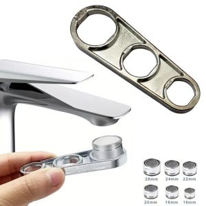 NOONOOR 1/2Pcs Alloy Faucet Aerator Wrench Universal Fit Dual Function Plumbing Tools Compact Aerator Key Wrench Kitchen Faucet Maintenance