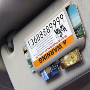Sunvisor Card Holder Pocket Organizer Storage Clip TNG Parking Ticket Phone Number Display Mutlipurpose Multi-function