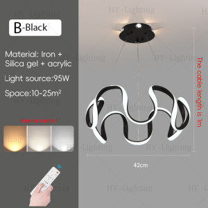 Nordic living room chandelier dining room Simple creative light LED bedroom modern luxury lamp