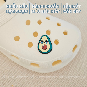 Charm gắn dép mẫu bơ C142 sticker mẫu PVC mềm phụ kiện trang trí dép