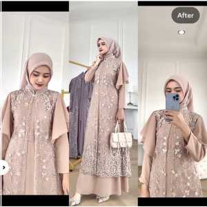 BISA COD - BEST SELLER GEORGINA DRESS BUSUI FRIENDLY!! INNER DRESS + OUTER FREE OBI BELT LEBARAN SERIES DRESS KONDANGAN DRESS PESTA DRESS BRIDESMAID DRESS LAMARAN DRESS LEBARAN TERBARU 2023