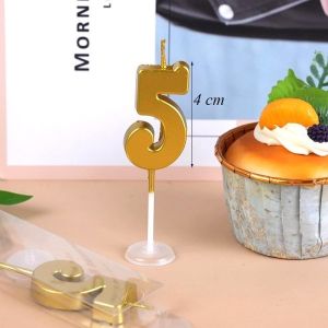 [HCM] Phụ Kiện Bánh Sinh Nhật Nến Số Nhũ Sinh Nhật Đẹp Rẻ Nhất (1 Cây) Đèn Cầy Nhũ Trang Trí Bánh -Cozy520