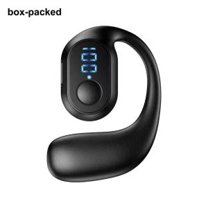 Single ear Earbuds Open Wearable Stereo wireless Bluetooth earphones with mic Digital display SeaSpark