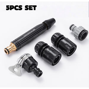 Spray Gun Adjustable Metal Nozzle Garden Hose Sprinkler System Pressure Washer Car Wash Watering Gun Cleaning Tool