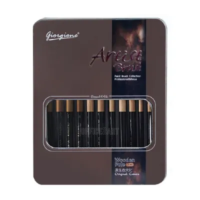 Rex TT 12 Pcs many types nylon hair of painting brush Iron box Artist Paint Brushes Set for Watercolor Oil Acrylic Gouache Painting