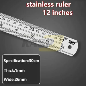 Stainless Steel Thickening Metal Ruler Measuring Tools 6inch To 20inch