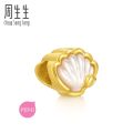 Chow Sang Sang 周生生 Charme Mini Charme Lovely Tales 999 Gold Mother of Pearl Shell Mini Charm 92649C (31 May-8 June Buy 1 charm free 1 bracelet). 