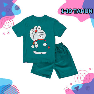 Setelan Pakaian Anak Laki-laki dan Perempuan Motif Kartun Trendy dan Menggemaskan