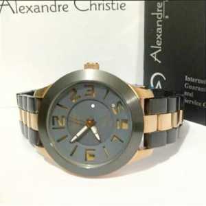 Jam tangan Alexandre christie 2358L tali rantai analog original wanita