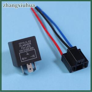 zhangxiuhua 12V 3‑PIN Adjustable LED Flasher Relay Turn Light Blinker For Automotive Motorcycle 3‑PIN LED Flasher LED Flasher