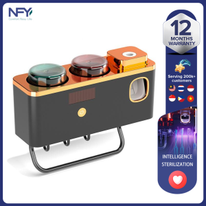 Multi functional toothbrush sterilizer intelligent sterilization hole free wall mounted electric toothbrush tooth cup rack wall mounted shelf