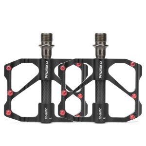 Promend R87C Pedal Sepeda Roadbike MTB 3 Sealed Bearing Ultralight Flat Wide Pedals Carbon Axis Tube
