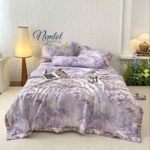 🕌Bộ 5 MÓN🕌Lụa Lyocell Lenzing Chính Phẩm Nhập Khẩu Chăn Ga Gối Cao Cấp Sang Sịn Mịn _ Nemtot Bedding