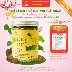 Trà lá sen Biona khô sấy lạnh detox giảm cân an thần ngủ ngon trà thảo mộc thanh lọc cơ thể mát gan dễ ngủ siêu sạch tiết kiệm hộp 250g