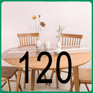 (2mm Frosted Round)PVC Frosted Crystal Protector for Dining Room Table-1/1.5/2/3mm Thick All Size Customizable Waterproof Oil Resistant Soft Glass Desk Plastic Protective Pad Kitchen Wood Grain Vinyl Tablecloth Cover Anti-scald Anti-oil