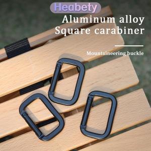Heabety 1 cái khóa carabiner hình vuông khóa móc khóa móc treo lò xo kẹp Móc khóa ba lô Ngoài Trời khóa mặt dây chuyền dụng cụ cắm trại