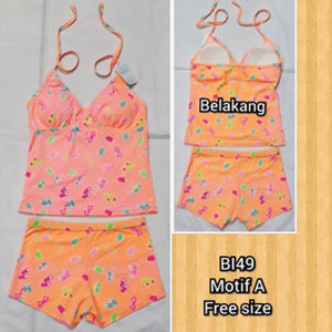 BI49 Bikini set / swimear / beachwear/ baju renang setelan free size