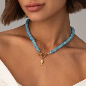 HOTOTO Resin Small Fish Pendant Necklace Colorful Bohemian Clavicle Chain Fashion Ocean Style Fish-shaped Charms Jewelry Women