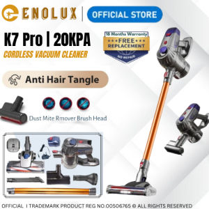 ENOLUX K7 Pro Cordless Stick Vacuum Cleaner with HEPA Filter and Cyclone System Wet & Dry Mopping Function Swivel and LED Light