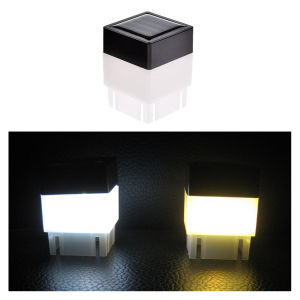 LED Solar Post Cap Light 2x2 Inch Fence Post Light Dual Color Cool Warm White Waterproof Outdoor Deck Patio Garden Yard Wireless Decoration Lighting Lamps