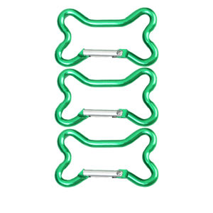 5Pcs Bone Shape Carabiner Outdoor Climbing Camping Buckle Bold Aluminum Alloy Locking Clasp Hook Keychain Multifunction Tool